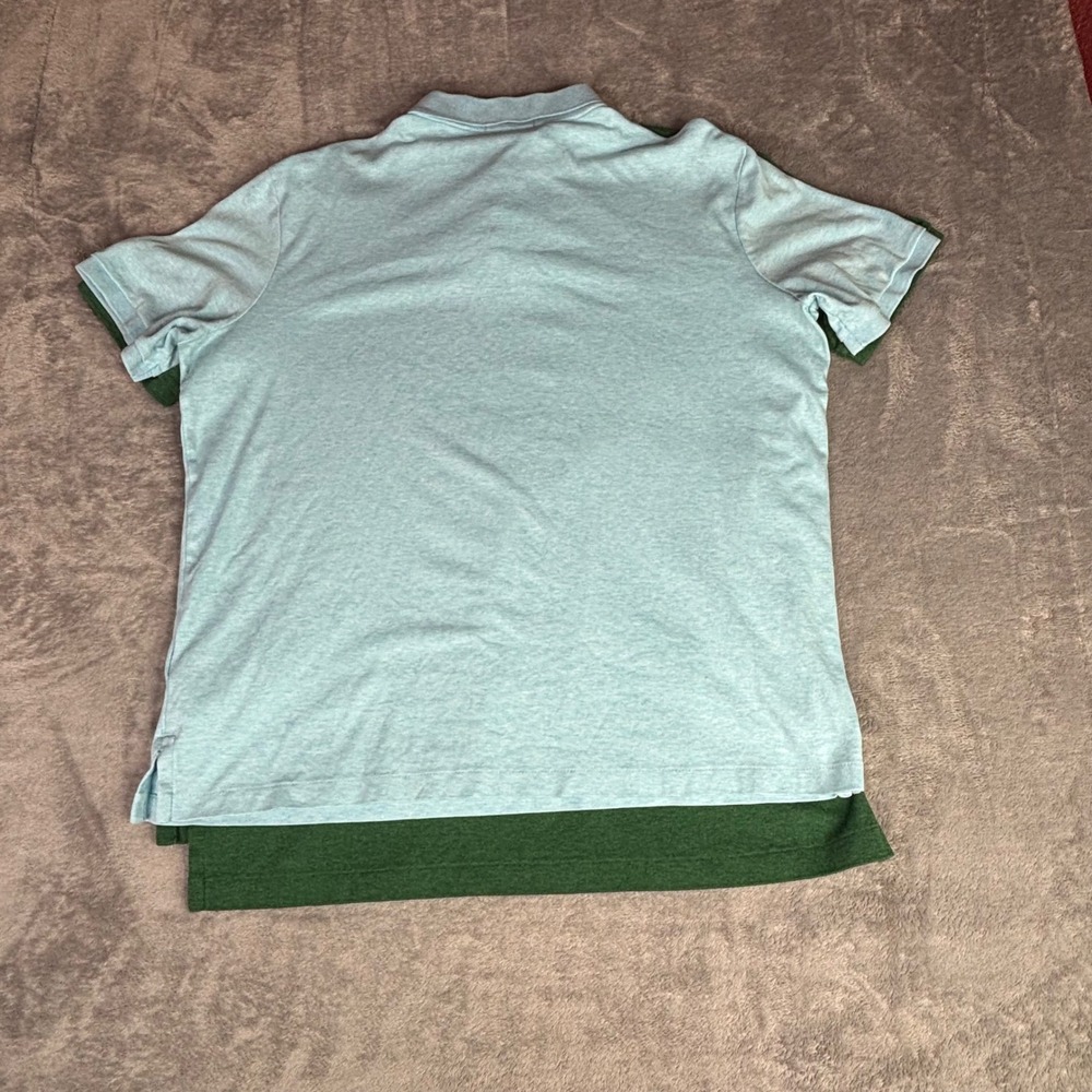 Polo Ralph Lauren Polo Shirts Mens Large Blue Green 2 Pack Classic Fit Cotton - Picture 5 of 11